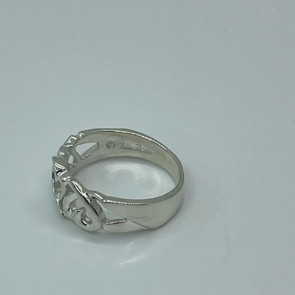 Tiffany & Co. Paloma Picasso Silver Triple Loving Heart Band Ring - Picture 5 of 10